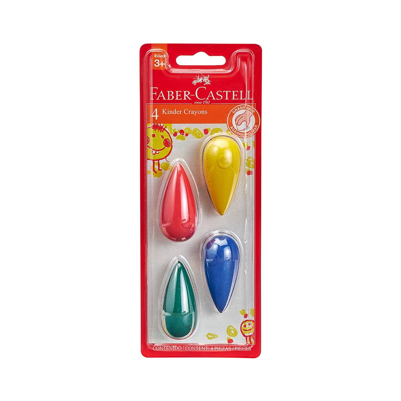 Faber-Castell - Crayones Pre-escolares tropo x4