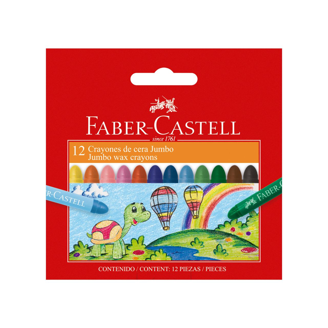 Faber-Castell - Crayones de cera Jumbo estuche x24