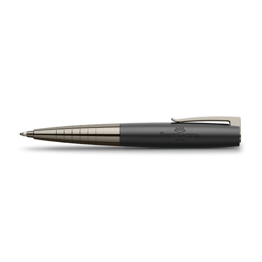 Faber-Castell - Bolígrafo Loom Gunmetal, B negro, pulido