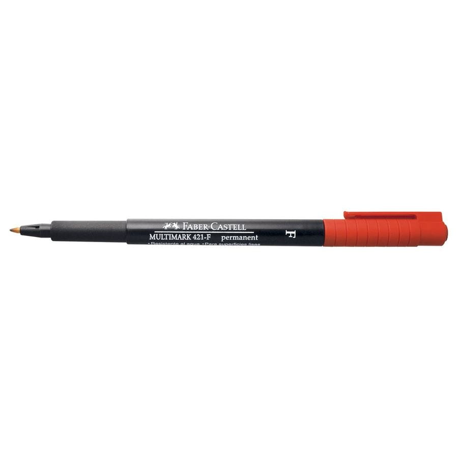 Faber-Castell - Marcador permanente Multimark 421-F rojo