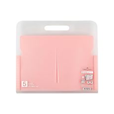 Faber-Castell - Porta documentos A4 con 5 bolsillos rosado