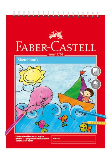 Faber-Castell - Sketch book espiralado Océano x25 hojas