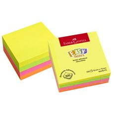 Faber-Castell - Nota adhesiva 320 hojas colores neon 75x75 mm