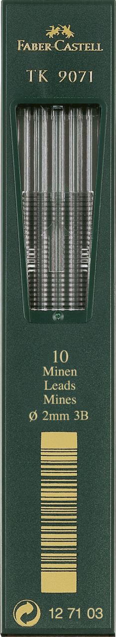 Faber-Castell - Mina TK 9071, 3B, Ø 2 mm