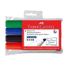Faber-Castell - Rotulador para pizarra blanca Winner 152, estuche, 4 piezas