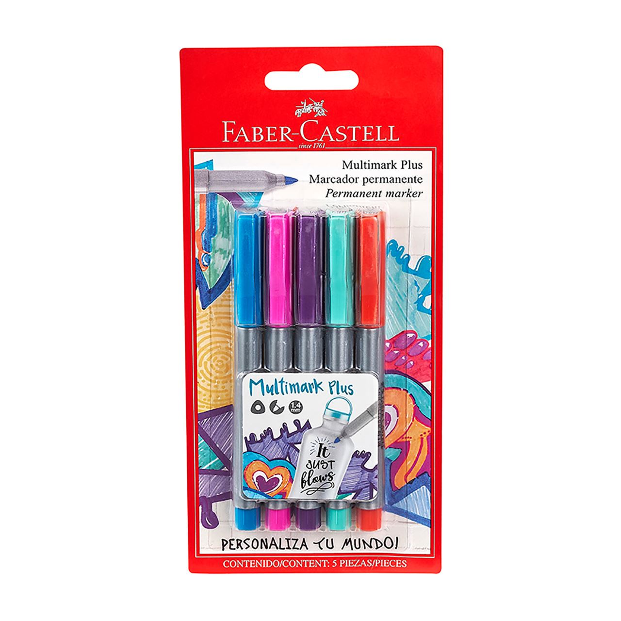 Faber-Castell -  Multimark Plus colores pasteles x 5