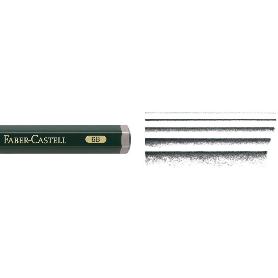 Faber-Castell - Lápiz Castell 9000 Jumbo, 6B
