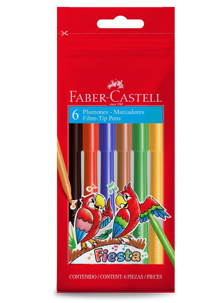 Faber-Castell - Plumones Fiesta 45 x 6