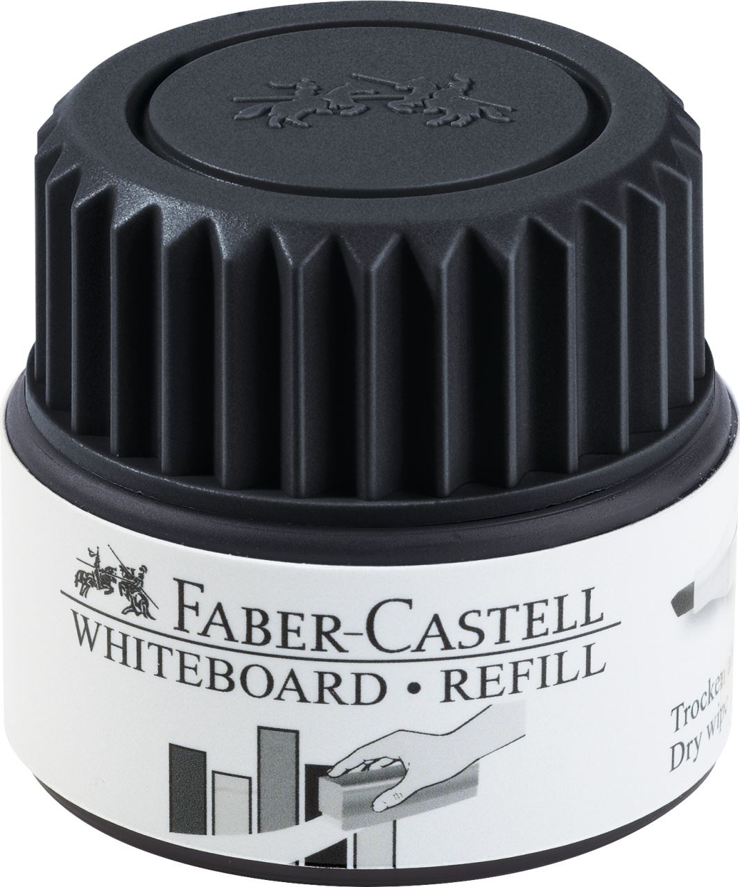 Faber-Castell - Tintero para marcador Grip para pizarra blanca, negro