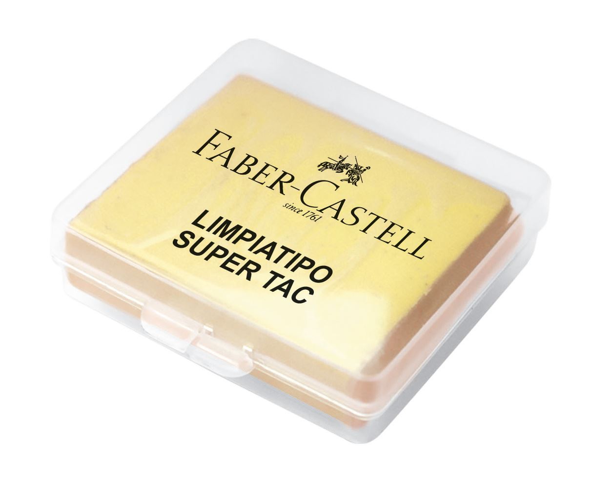 Faber-Castell - Limpiatipo amarillo pastel SUPER TAC