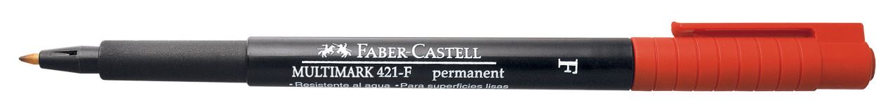 Faber-Castell - Marcador permanente Multimark 421-F rojo