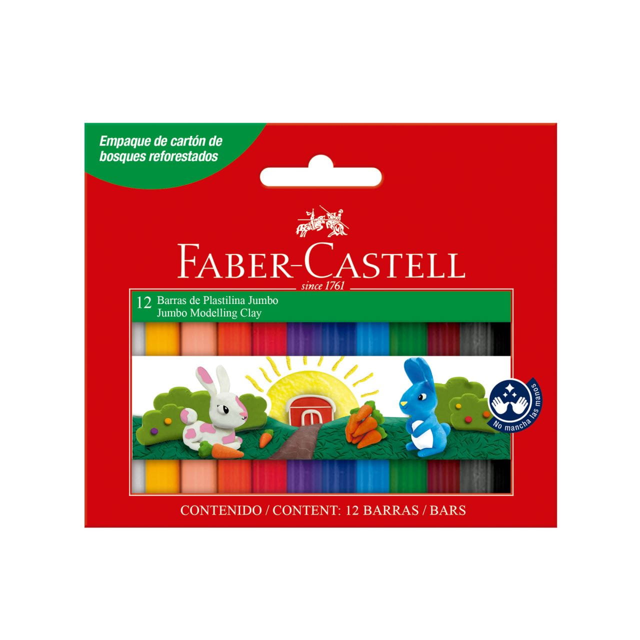 Faber-Castell - Plastilina Jumbo estuche x12