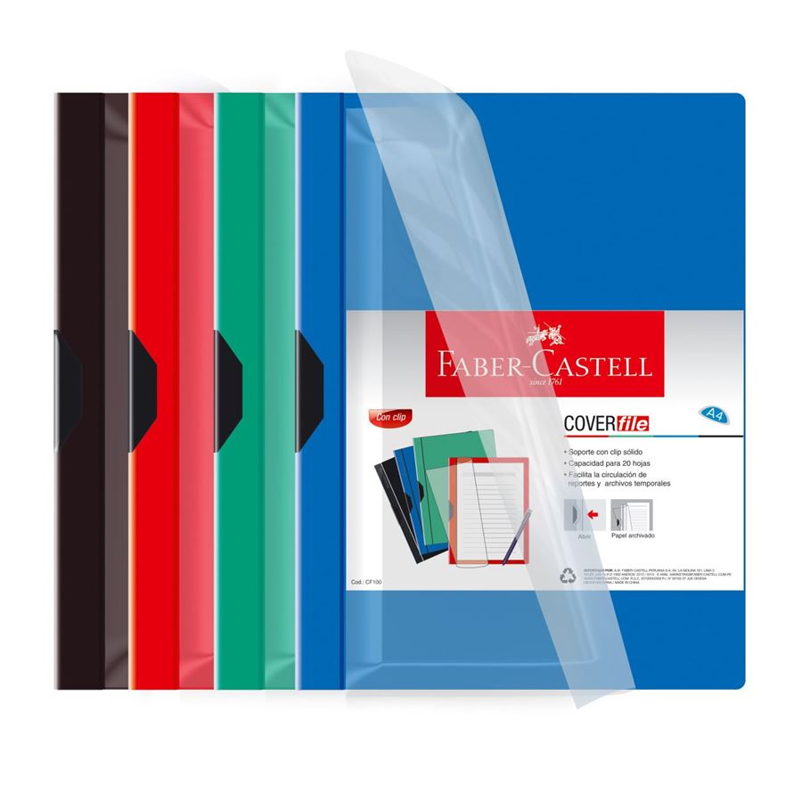 Faber-Castell - Sujetador de documentos con clip rojo