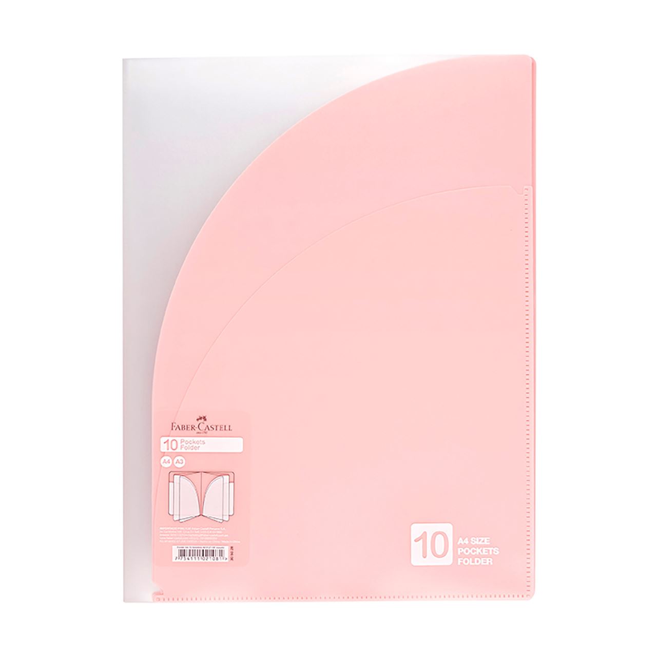 Faber-Castell - Folder A4 10 bolsillos AF3127-SF rosado