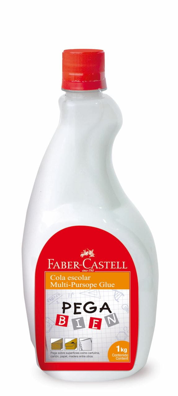 Faber-Castell - Cola escolar PEGA BIEN 1Kg