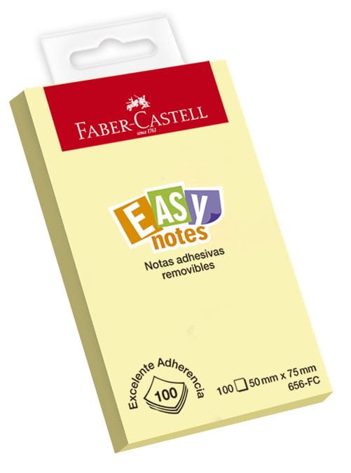 Faber-Castell - Nota adhesiva 100 hojas amarillo 50x75mm