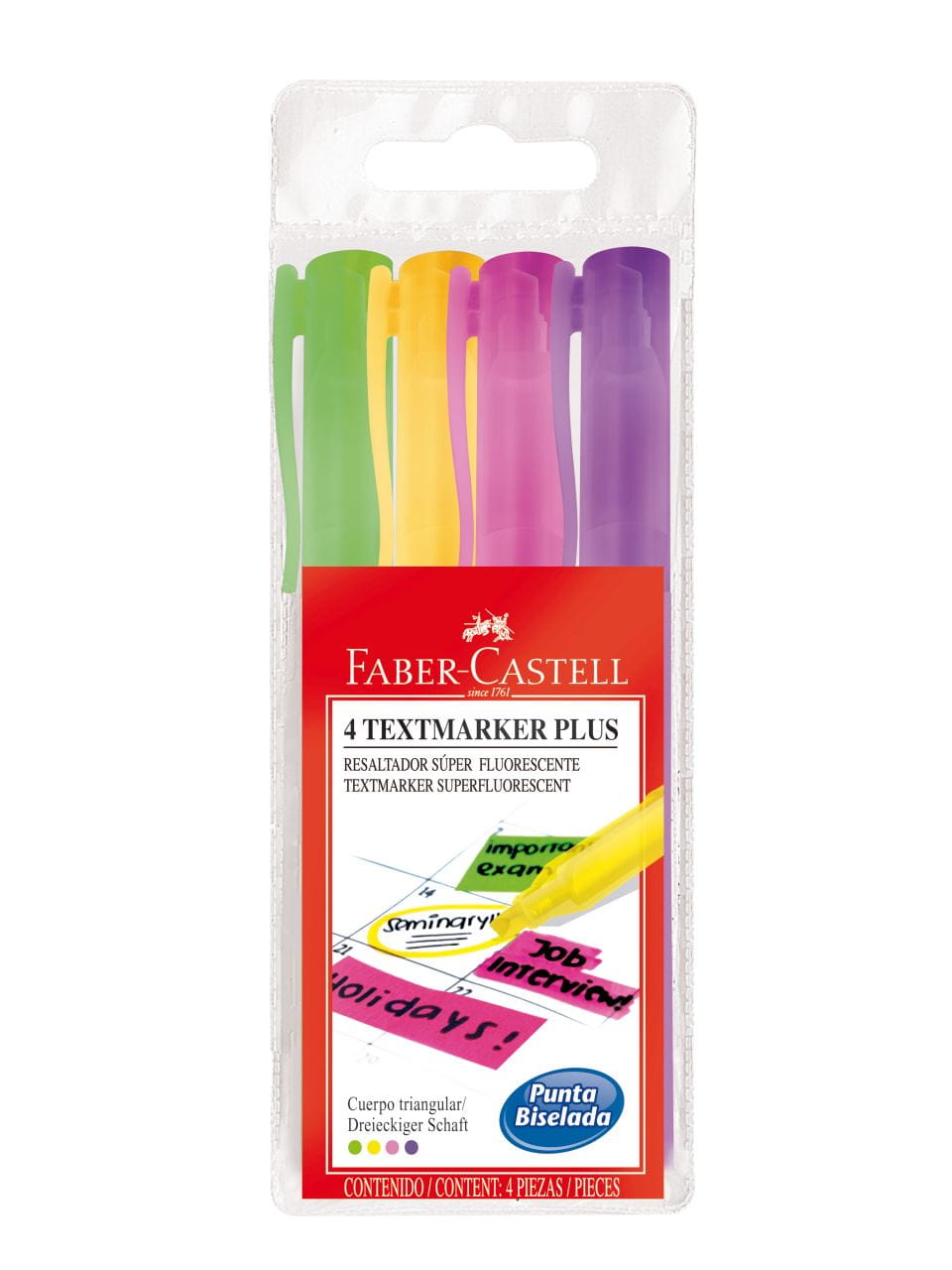Faber-Castell - Resaltador Textliner Plus est x4
